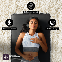 30 Serving of Mushroom Coffee + FREE Starter Kit woman relaxing with headphones reduces stress enhances mood better sleep benefits